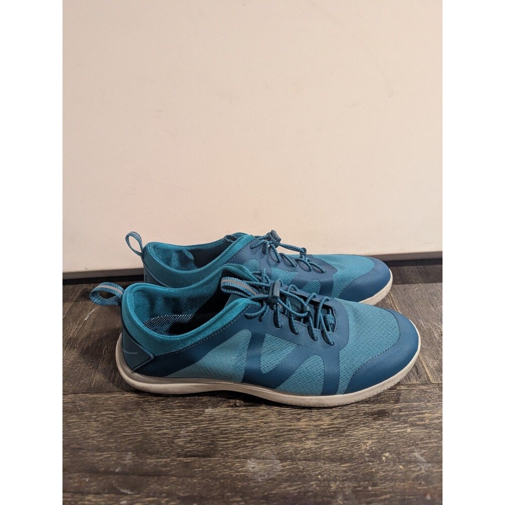 Lands End 8.5 B Womens Sneaker 508511‎ Blue Mesh Bungee Slip On Comfort Shoes